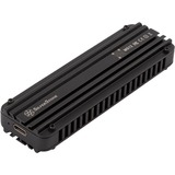 SilverStone MS12 Box esterno SSD Nero M.2, Disk enclosure Nero, Box esterno SSD, M.2, PCI Express 3.0, Serial Attached SCSI, 20 Gbit/s, Collegamento del dispositivo USB, Nero