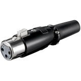 goobay 11680 cavo di collegamento XLR (3-pin) Nero, Frizione Nero, XLR (3-pin), Nero, Femmina, Dritto, Cloruro di polivinile (PVC), Zinco, Oro