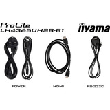 iiyama ProLite LH4365UHSB-B1, Public Display Nero