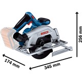 Bosch GKS 18V-57-2 16,5 cm Multicolore 5000 Giri/min, Sega circolare blu/Nero, Legno, Multicolore, Senza spazzola, 16,5 cm, 5000 Giri/min, 5,7 cm