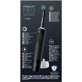Braun Vitality Pro Adulto Spazzolino rotante Nero, Spazzolino da denti elettrico Nero, Adulto, Spazzolino rotante, Cura quotidiana, Sensibile, Nero, 2 min, Batteria
