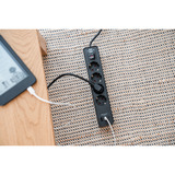 Brennenstuhl Multipresa Ecolor 4 vie con 2x USB-C, 1x USB-A, Ciabatta Nero/antracite
