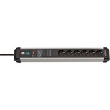 Brennenstuhl Multipresa Premium-Protect-Line 6 vie, Ciabatta Nero/alluminio