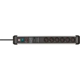 Brennenstuhl Multipresa Premium-Protect-Line 6 vie, Ciabatta Nero/alluminio