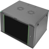 Digitus Alloggiamento a parete Serie Dynamic Basic - 600 x 600 mm (L x P), IT armadio Nero, Da parete, 9U, 60 kg, Lucchetti, 26 kg, Nero