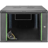 Digitus Alloggiamento a parete Serie Dynamic Basic - 600 x 600 mm (L x P), IT armadio Nero, Da parete, 9U, 60 kg, Lucchetti, 26 kg, Nero