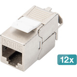 Digitus Modulo Keystone CAT 6A schermato senza attrezzi 12 pz., Modulo di Keystone 