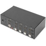 Digitus Switch KVM HDMI 4x 1 Nero