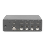 Digitus Switch KVM HDMI 4x 1 Nero