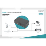 Digitus Switch KVM HDMI 4x 1 Nero