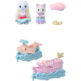 EPOCH Sylvanian Families - Set gioco parco divertimenti Giro sulle onde, Giochi di costruzione 