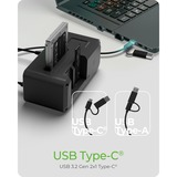 ICY BOX IB-2924MSCL-C31 USB 3.2 Gen 2 (3.1 Gen 1) Type-C Nero, Docking station Nero, HDD, SSD, M.2, SATA, 2.5,3.5,M.2, USB 3.2 Gen 2 (3.1 Gen 1) Type-C, Nero, Alluminio, Plastica