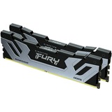 Kingston FURY FURY 48GB 8400MT/s DDR5 CL40 CUDIMM (Kit da 2) Renegade Silver XMP, Memoria argento/Nero, 48 GB, 2 x 24 GB, DDR5, 288-pin DIMM