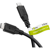 goobay Cavo USB4 Gen 3x2, connettore USB-C > connettore USB-C, 40Gbit/s Nero