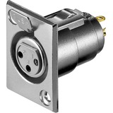 goobay XLR 187-3 G cavo di collegamento XLR FM 3 pin Acciaio inossidabile, Connessione integrata Nero, XLR FM 3 pin, Acciaio inossidabile, 1 pz