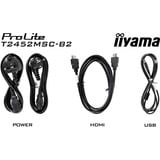 iiyama ProLite T2452MSC-B2, Monitor LED Nero (opaco)