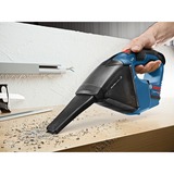 Bosch GAS 10,8 V-LI aspirapolvere senza filo Blu Senza sacchetto, Aspirapolvere portatile blu, 8 V-LI, Secco, Filtro, 900 l/min, Senza sacchetto, Blu, 77 mm