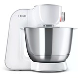 Bosch MUM58257 robot da cucina 1000 W 3,9 L Acciaio inox, Bianco bianco/Argento, 3,9 L, Acciaio inox, Bianco, 1,25 L, Miscelatura, 2,7 kg, Acciaio inox
