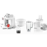Bosch MUM58257 robot da cucina 1000 W 3,9 L Acciaio inox, Bianco bianco/Argento, 3,9 L, Acciaio inox, Bianco, 1,25 L, Miscelatura, 2,7 kg, Acciaio inox
