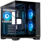 Chieftec Visio GM-30B-TG-OP schwarz Tempered Glass x 2 Cubo Nero, Chassis Tower Nero, Cubo, PC, Nero, ATX, micro ATX, Gaming, Multi