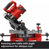 EINHELL Sega a batteria con taglio a trazione e a ingletto TE-SM 36/8 L Li-Solo, 36 Volt (2x18V), Sega mitra/Troncatrice rosso