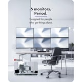 ICY BOX Damond Stand 666, Base per monitor argento