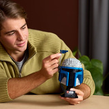 LEGO Star Wars 75408 Casco di Jango Fett, Modellino per Adulti da Costruire con Supporto, Targhetta e Antenna, Regalo per Fan, Giochi di costruzione Modellino per Adulti da Costruire con Supporto, Targhetta e Antenna, Regalo per Fan, Set da costruzione, 18 anno/i, Plastica, 616 pz, 861 g