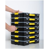 Stanley Borsa porta attrezzi Organizer Sort Master Junior, Cassetta portautensili Nero/Giallo, Scatola per minuteria, Nylon, Nero, Trasparente, Giallo, 67 mm, 375 mm, 292 mm