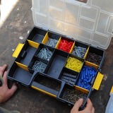 Stanley Borsa porta attrezzi Organizer Sort Master Junior, Cassetta portautensili Nero/Giallo, Scatola per minuteria, Nylon, Nero, Trasparente, Giallo, 67 mm, 375 mm, 292 mm