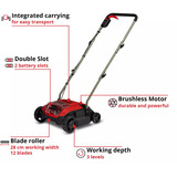 EINHELL Power X-Change aeratore e soffiatore a batteria GC-SC 18/28 DS Li-Solo, 18Volt, Arieggiatore rosso/Nero