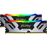Kingston FURY FURY 32GB 6400MT/s DDR5 CL32 DIMM (Kit da 2) Renegade RGB, Memoria argento/Nero, 32 GB, 2 x 16 GB, DDR5, 288-pin DIMM