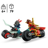 LEGO NINJAGO 71838 Gara di Velocità sulla Moto di Kai con 2 Motociclette Giocattolo, 2 Minifigure e Accessori, Idea Regalo 6+, Giochi di costruzione 2 Minifigure e Accessori, Idea Regalo 6+, Set da costruzione, 6 anno/i, Plastica, 79 pz, 139 g