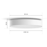 Philips Hue White Ambiance Devere Lampada da soffitto M, Luce LED argento