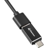 Sharkoon Hub in alluminio USB 3.2 Gen 1 a 4 porte, Hub USB Nero