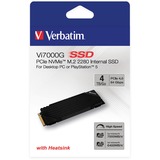 Verbatim Vi7000G 4 TB M.2 PCI Express 4.0 NVMe, Disco a stato solido Nero, 4 TB, M.2, 7000 MB/s