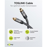 goobay Cavo Toslink Plus Nero/Argento