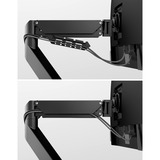ARCTIC X1-3D 109,2 cm (43") Scrivania Nero, Base per monitor Nero (opaco), Morsa, 10 kg, 109,2 cm (43"), 100 x 100 mm, Regolazione altezza, Nero