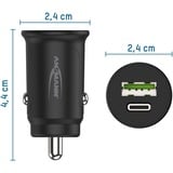 Ansmann Caricatore da auto CC230PD, Caricabatterie Nero