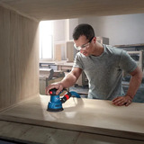 Bosch Levigatrice rotorbitale GEX 125 Professional, Levigatrice orbitale casuale blu/Nero