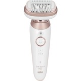 Braun Silk-épil 9 Flex 9-360 3D, Epilatore Elettrico Donna Per Epilazione Semplice, Bianco/Rosa bianco/Oro rosè, Epilatore Elettrico Donna Per Epilazione Semplice, Bianco/Rosa, Rosa, Bianco, 40 pinzette, MicroGrip, 0,5 mm, Batteria, Batteria integrata