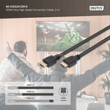 Digitus Cavo di collegamento HDMI Ultra High Speed, con Ethernet, UHD 8K, Tipo A Nero