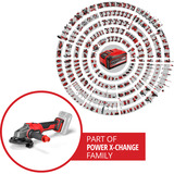 EINHELL Smerigliatrice angolare a batteria professionale AXXIO 18/115, 18Volt rosso/Nero