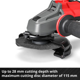 EINHELL Smerigliatrice angolare a batteria professionale AXXIO 18/115, 18Volt rosso/Nero