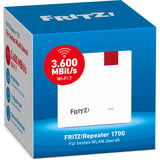 FRITZ! 20003116 Ponti e ripetitori, Ripetitore bianco/grigio, Repeater 20003116, Ripetitore di rete, Collegamento ethernet LAN, Rosso, Bianco
