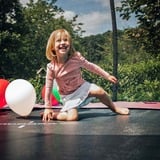 HUDORA 4Square Trampolino 244x366, Attrezzature per il fitness Nero/Rosso