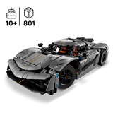 LEGO Technic 42173 Hypercar Koenigsegg Jesko Absolut Grigia, Modellino di Auto da Costruire, Macchina Giocattolo Bambini 10+, Giochi di costruzione Modellino di Auto da Costruire, Macchina Giocattolo Bambini 10+, Set da costruzione, 10 anno/i, Plastica, 801 pz, 990 g