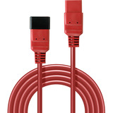 Lindy 30124 cavo di alimentazione Rosso 2 m Accoppiatore C19 Accoppiatore C20, Cavo di prolunga rosso, 2 m, Accoppiatore C19, Accoppiatore C20, 250 V, 16 A