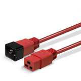 Lindy 30124 cavo di alimentazione Rosso 2 m Accoppiatore C19 Accoppiatore C20, Cavo di prolunga rosso, 2 m, Accoppiatore C19, Accoppiatore C20, 250 V, 16 A