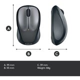 Logitech M235 mouse Ambidestro RF Wireless Ottico 1000 DPI Nero/grigio, Ambidestro, Ottico, RF Wireless, 1000 DPI, Grigio