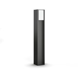 Philips Hue Paletto per esterni Turaco, Luce LED Nero, Philips Hue White Paletto per esterni Turaco, Illuminazione su base/asta intelligente, Bluetooth/Zigbee, Antracite, LED, Alluminio, E27